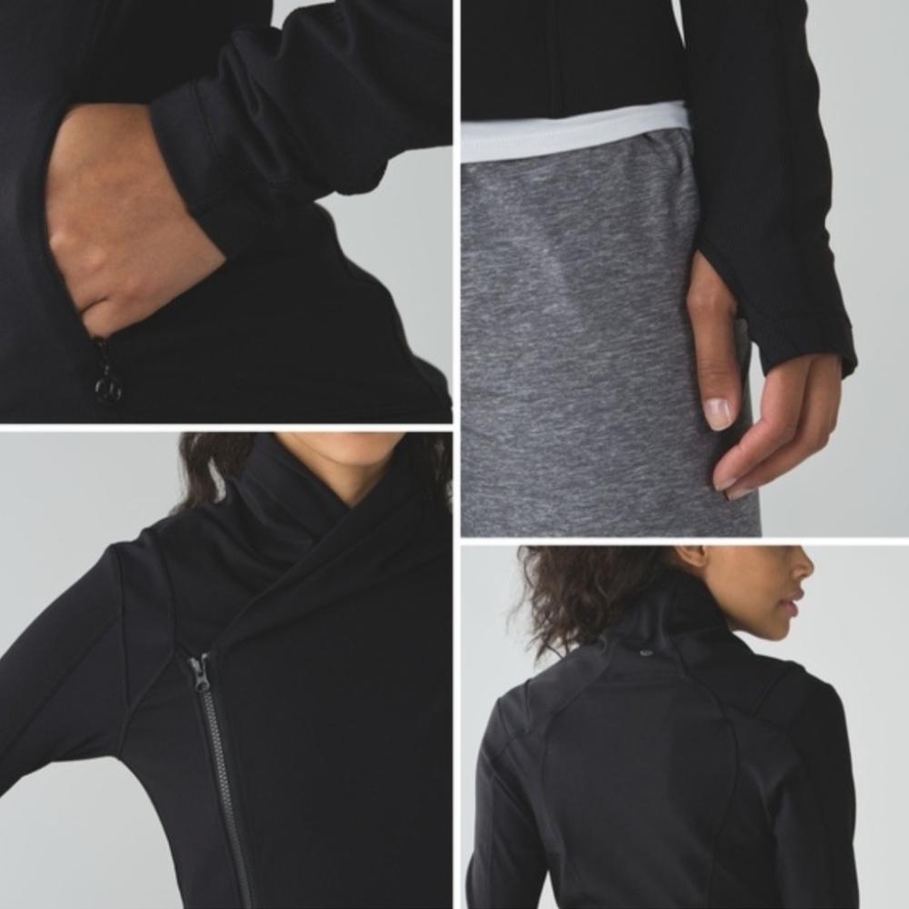 Lululemon Bhakti Yoga Jacket Black Full Zip Size 9 - Picture 3 of 10